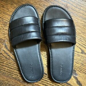 Vince leather slides size 7.5